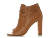 Ferragamo Tan Open-Toe Booties