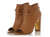 Ferragamo Tan Open-Toe Booties
