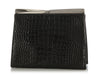 Ferragamo Black Alligator Frame Clutch