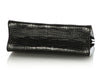 Ferragamo Black Alligator Frame Clutch