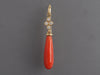 Syna 18K Yellow Gold Coral and Diamond Mogul Pierced Drop Earrings