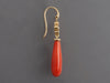 Syna 18K Yellow Gold Coral and Diamond Mogul Pierced Drop Earrings