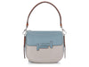 Tod's Blue, White, and Tan Double T Shoulder Bag