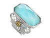 Tagliamonte Sterling Silver Amazonite Doublet Ring
