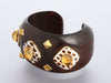 Trianon-Seaman Schepps 18K Yellow Gold, Enamel, Citrine, and Wood Cuff