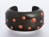 Trianon-Seaman Schepps 18K Yellow Gold, Coral, and Wood Cuff
