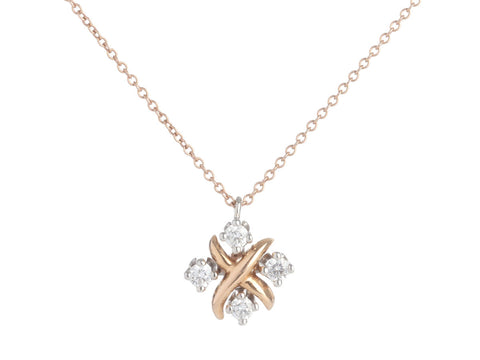 Tiffany & Co. Schlumberger Two-Tone Gold Diamond Lynn Necklace