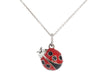 Tiffany & Co. Sterling Silver Red Ladybug Pendant Necklace