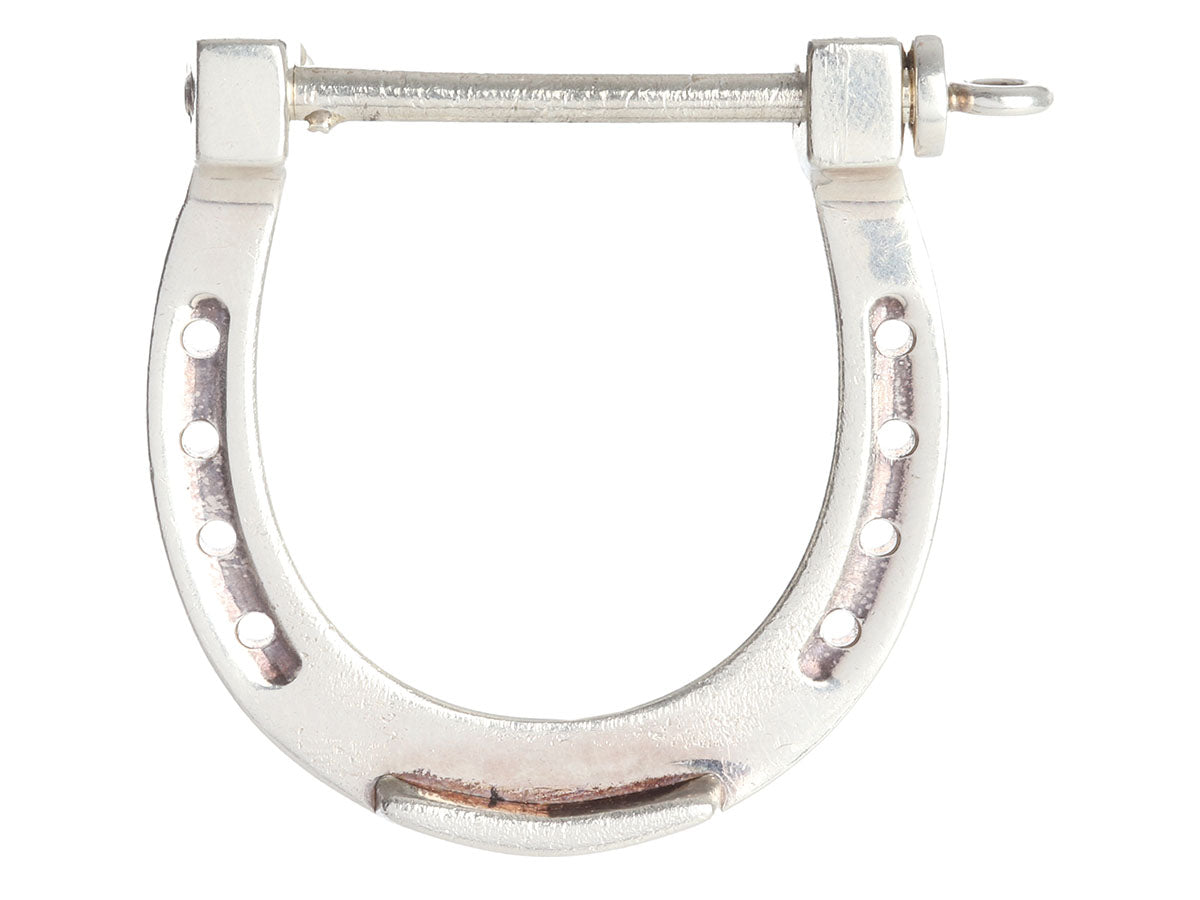 Tiffany & Co. Vintage Sterling Silver Horseshoe Equestrian Key Ring