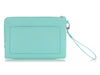 Tiffany Blue Pebbled Leather Signature Portfolio Clutch