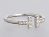 Tiffany & Co. 18K White Gold Diamond Tiffany T Wire Ring