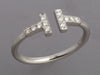 Tiffany & Co. 18K White Gold Diamond Tiffany T Wire Ring