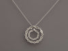 Tiffany & Co. Platinum Diamond Jazz Swing Circle Pendant Necklace