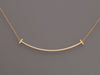 Tiffany & Co. Large 18K Yellow Gold T Smile Necklace