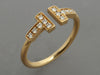 Tiffany & Co. 18K Yellow Gold Diamond Tiffany T Wire Ring