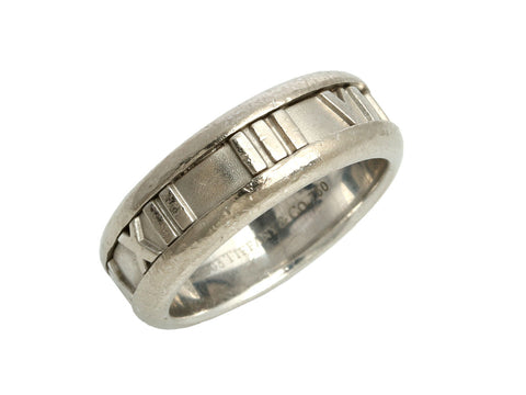 Tiffany & Co. 18K White Gold Atlas Band Ring