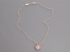 Van Cleef & Arpels 18K Rose Gold Rhodonite Vintage Alhambra 2021 Holiday Pendant Necklace