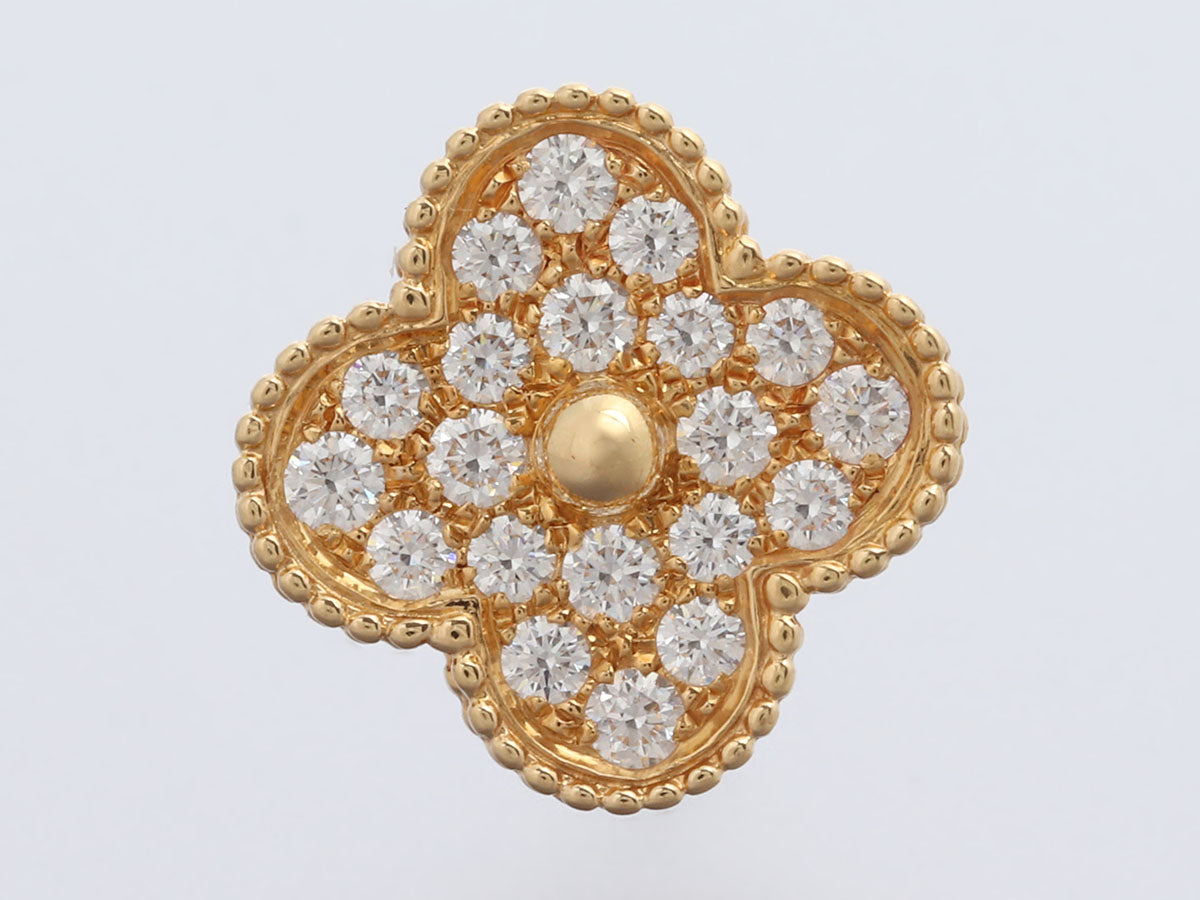 VAN CLEEF & ARPELS DIAMOND 'MAGIC ALHAMBRA' EARRINGS