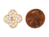 Van Cleef & Arpels 18K Yellow Gold Pavé Diamond Magic Alhambra Pierced Earrings