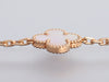 Van Cleef & Arpels Special Order 18K Rose Gold Pink MOP 20-Motif Vintage Alhambra Necklace