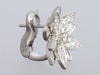 Van Cleef & Arpels Small 18K White Gold Diamond Lotus Pierced Earrings