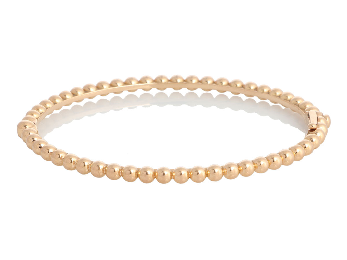 Van Cleef & Arpels Perlee Diamond Bracelet in 18K Rose Gold 1.78 CTW –  FashionsZila