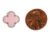 Van Cleef & Arpels Pink Opal Vintage Alhambra Pierced Earrings