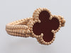 Van Cleef & Arpels 18K Rose Gold Guilloché and Carnelian Vintage Alhambra Reversible Ring