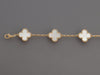 Van Cleef & Arpels 18K Yellow Gold 5-Motif MOP Vintage Alhambra Bracelet