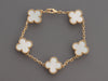 Van Cleef & Arpels 18K Yellow Gold 5-Motif MOP Vintage Alhambra Bracelet