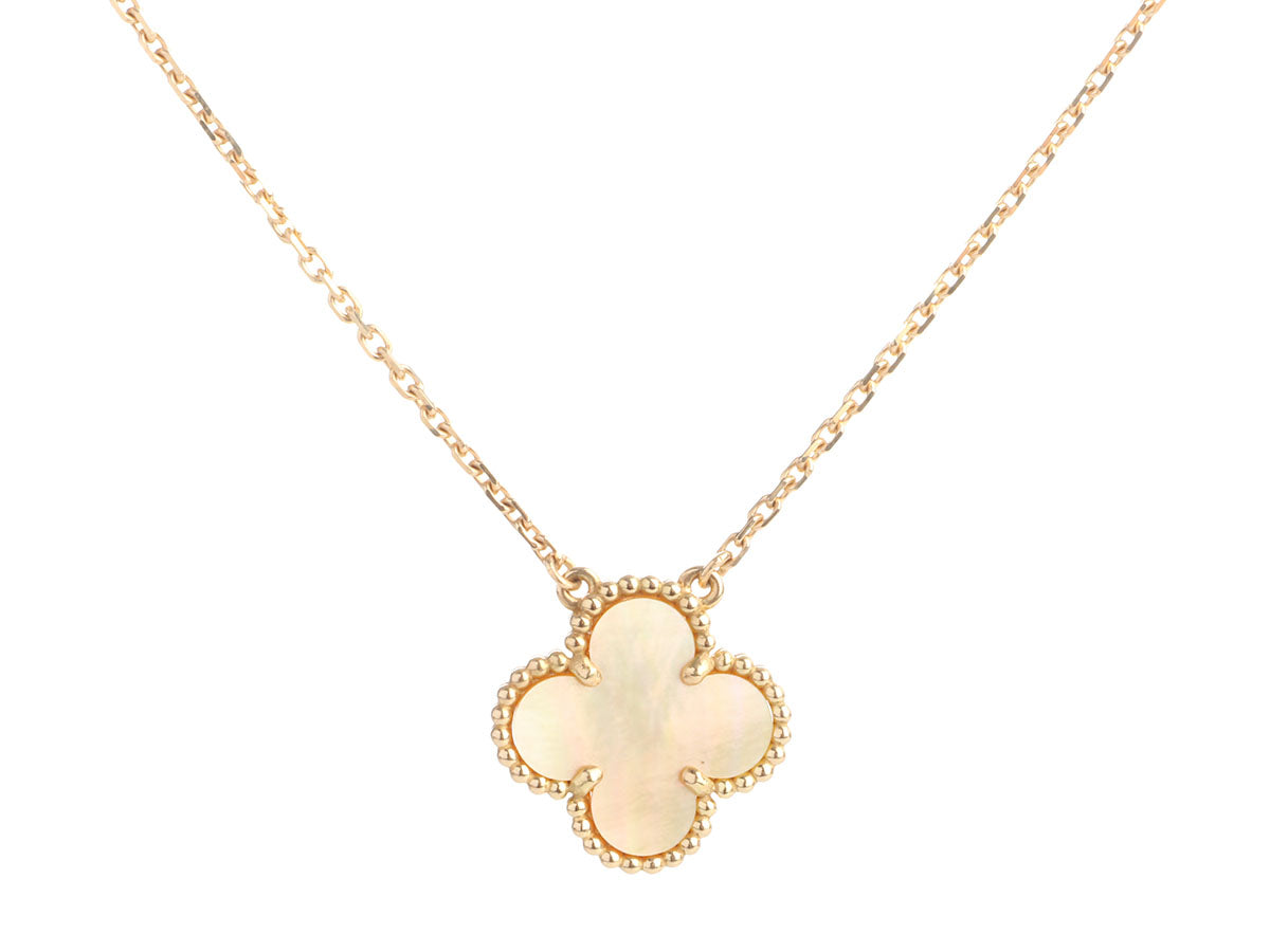 Van Cleef & Arpels LE 18K Yellow Gold Princess Grace Vintage Alhambra Pendant Necklace