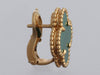 Van Cleef & Arpels 18K Yellow Gold Malachite Vintage Alhambra Pierced Earrings