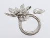 Van Cleef & Arpels 18K White Gold Diamond Lotus Between the Finger Ring