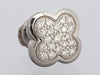 Van Cleef & Arpels 18K White Gold Pavé Diamond Pure Alhambra Pierced Stud Earrings