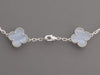 Van Cleef & Arpels 18K White Gold 10-Motif Chalcedony Vintage Alhambra Necklace