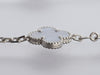 Van Cleef & Arpels 18K White Gold 10-Motif Chalcedony Vintage Alhambra Necklace