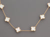 Van Cleef & Arpels 18K Yellow Gold 10-Motif MOP Vintage Alhambra Necklace