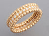 Van Cleef & Arpels 18K Rose Gold 1-Row Diamond Perlée Ring