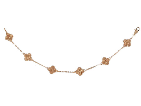 Van Cleef & Arpels 18K Rose Gold 6-Motif Sweet Alhambra Bracelet