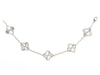 Van Cleef & Arpels 18K White Gold 5-Motif Vintage Alhambra Guillloché Bracelet