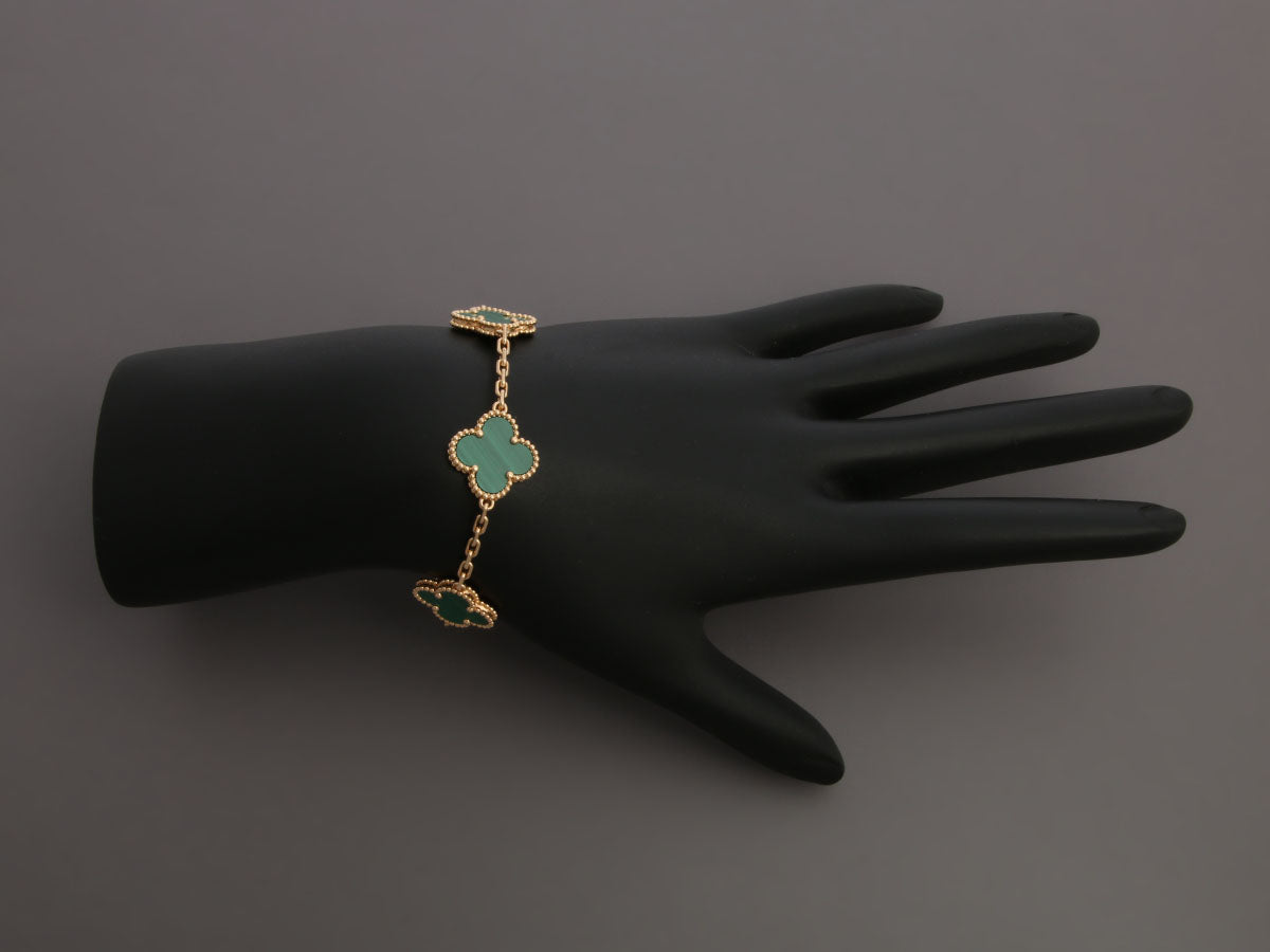 Vca Alhambra Malachite Bracelet Van Cleef Arpels Alhambra Bracelet