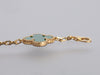 Van Cleef & Arpels 18K Yellow Gold Malachite 5-Motif Vintage Alhambra Bracelet