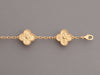 Van Cleef & Arpels 18K Yellow Gold Hammered 5-Motif Vintage Alhambra Bracelet
