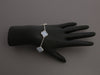 Van Cleef & Arpels 18K White Gold Chalcedony 5-Motif Vintage Alhambra Bracelet