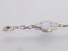 Van Cleef & Arpels 18K White Gold Chalcedony 5-Motif Vintage Alhambra Bracelet