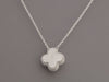 Van Cleef & Arpels 18K White Gold Guilloché 2020 Holiday Vintage Alhambra Necklace