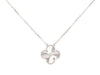 Van Cleef & Arpels 18K White Gold Guilloché 2020 Holiday Vintage Alhambra Necklace