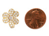 Van Cleef & Arpels Small 18K Yellow Gold Pavé Diamond Frivole Earrings