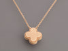 Van Cleef & Arpels 18K Rose Gold Rhodonite and Diamond 2021 Holiday Pendant Necklace