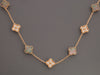 Van Cleef & Arpels 18K Rose Gold Diamond and Gray MOP Vintage Alhambra 50th Anniversary Necklace